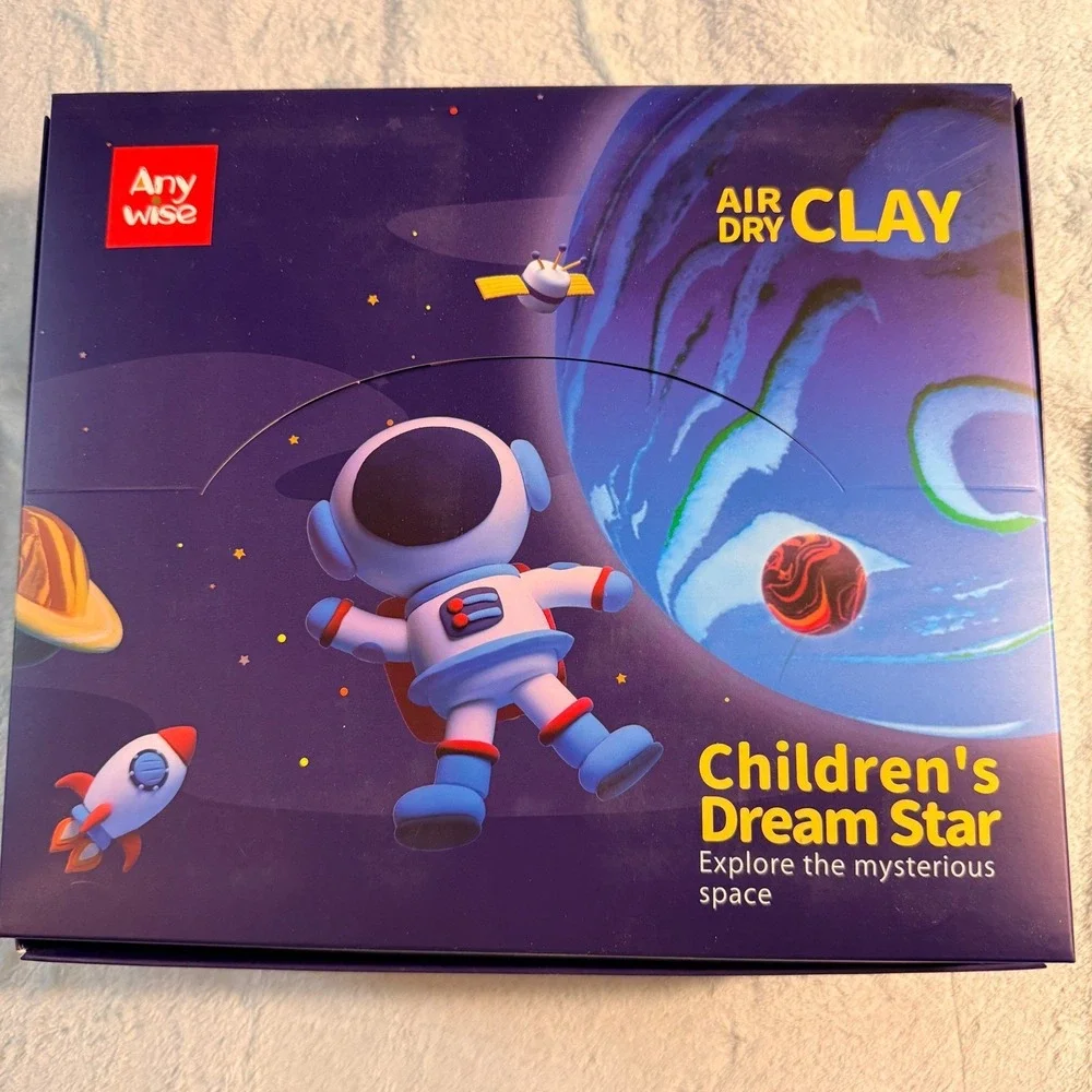 Anywise Air Dry Clay Set Kids 12pc Purple Excellent Space Dream Star YW-LF-005XQ